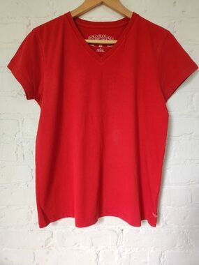 Polo by Ralph Lauren Red V-Neck Short Sleeve Tee
